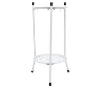 Gsycle Supporto per Piante, Portavasi per Piante Scaffale per Piante in Metallo Portavaso per Fiori Scaffale per Fioriera Alto a 2 Livelli per Giardino con Balcone(Bianco)