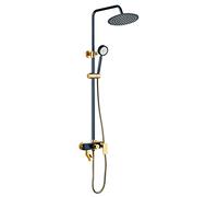 GSZCCZS 10 Pollici di piovoso per Il Bagno con Pioggia di Lusso con Pioggia Combo Set da Parete Blu Pioggia Blu con Doccia Tena