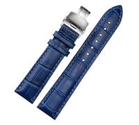 GSZCCZS 12 14 16 18 19 20 21 22 23mm Blue Color Cinta di guardia in pelle genuina uomini e donne Watchband per Citizen Rossini Watch Band