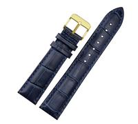 GSZCCZS 12 14 16 18 19 20 21 22 23mm Blue Color Cinta di guardia in pelle genuina uomini e donne Watchband per Citizen Rossini Watch Band