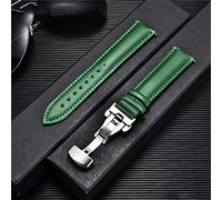 GSZCCZS 18mm 20mm 22mm 24mm Watch Band cinghia di orologio in pelle di mucca autentica con banda di guardia bianca rosso bracciale di fibbia (doodle white-dinosaur doodle4,24mm)