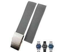 GSZCCZS 19mm 20mm 21 mm di orologio in gomma, per cinghia di orologio impermeabile in silicone blu grigio nero grigio nero l3