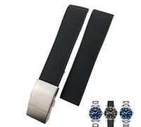 GSZCCZS 19mm 20mm 21 mm di orologio in gomma, per cinghia di orologio impermeabile in silicone blu grigio nero grigio nero l3