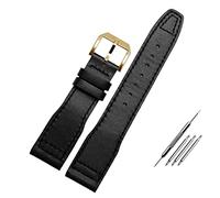 GSZCCZS 20mm 21mm marrone nero maschi di guardia per pilota IWC Mark XVIII IW327004 IW377714 Bracciale in pelle genuina del polpaccio.