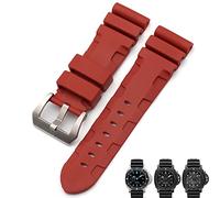 GSZCCZS 22 mm 24mm 26 mm Nature in gomma Canda di guardia per Panerai Luminor PAM441 Blac Orange Orange Sport Strumenti di cinghia impermeabile