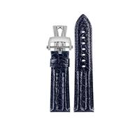 GSZCCZS 23 mm Crocodile Watch Strap Watchband per 5000 5015 Fathoms Guarda la fibbia pieghevole blu morbida blu