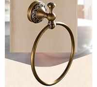 GSZCCZS Accessori da bagno collezione in ottone antico, anello per asciugamani, porta carta, scopino per WC, appendiabiti, portasapone, rubinetto, guida a gancio, 5 ganci, come mostrato