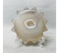 GSZCCZS Agate Strited Geode a Forma di Cuore a Forma di Mano intagliata intagliatura Dono di casa Ornamento Spirituale Cristalli Decorativi e Pietre Decorative, Taglia 78 mm 78 mm