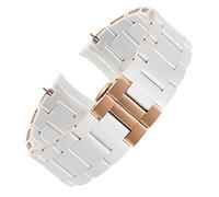 GSZCCZS Banda di orologi in acciaio in gomma in gomma nera bianca per Armani AR5905 | 5906 | 5920 | 5919 | 5859 Donne 20mm Man 23mm Cinturino da polso Bracciale