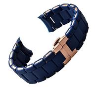 GSZCCZS Banda di orologi in acciaio in gomma in gomma nera bianca per Armani AR5905 | 5906 | 5920 | 5919 | 5859 Donne 20mm Man 23mm Cinturino da polso Bracciale