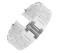 GSZCCZS Banda di orologi in acciaio in gomma in gomma nera bianca per Armani AR5905 | 5906 | 5920 | 5919 | 5859 Donne 20mm Man 23mm Cinturino da polso Bracciale