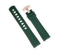 GSZCCZS Banda di orologi in gomma fluoro di qualità curva da 20 mm per cinturino Omega Nuovo Seamaster Seamaster 300 Braccialetti di orologi immersioni