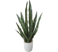 GSZCCZS Bouquet di Fiori secchi esotici Giallo/Verde Pianta di Serpente Artificiale, Sansevieria Artificiale da 28 Pollici in pentola per Decorazione da Tavolo da Ufficio a casa Interno (Giallo)