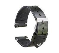 GSZCCZS Bracciale in pelle braccialetto nero marrone verde marrone signore da uomo da bracciale da braciola da braccio che cambia orologio cinghia intelligente (nero, 22 mm)
