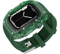 GSZCCZS Cancella di orologio Clear con kit mod band rm , per ultra 8 7 6 5 4 SE 49mm 45 mm 44 mm Sostituisci la cinghia di orologio , set di cornice completamente trasparente
