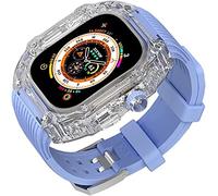 GSZCCZS Cancella di orologio Clear con kit mod band rm ， per ultra 8 7 6 5 4 SE 49mm 45 mm 44 mm Sostituisci la cinghia di orologio ， set di cornice completamente trasparente
