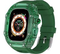 GSZCCZS Cancella Kit MOD Band Case Caso della CASA della CASA ， per Ultra 9 8 49MM 7 6 5 4 SE 44mm 45 mm ， Copertina di Orologi Completamente Trasparente e aggiornamento del Cinturino da Oro