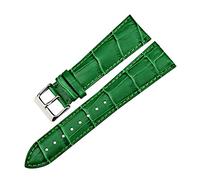 GSZCCZS Cande di guardia della moda Cinta d'oro vera in pelle 12mm-22mm per Women Watch Band per Bracciale (White-Dinosaur Doodle4,19mm)