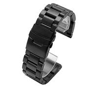 GSZCCZS Cinghia cinghia in metallo cinghia in acciaio inossidabile 18 mm 20 mm 22mm 23,0 mm 24mm da 26 mm cintura a doppio blocco fioctine di ricambio cinghia di ricambio nero, argento, argento