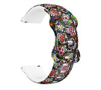GSZCCZS Cinghia di orologio da 20 mm per vivoactive 3 Venu Sq Vivomove HR Silicone Printing Band Forerunner 645m 245m 55 Bracciale a banda di guardia