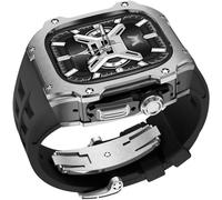 GSZCCZS Cinghia di orologio in gomma da 41 mm da 41 mm per orologio in gomma ， per serie 8 7 6 SE 5 4 Accessori di sostituzione ， Kit di modifica in elastico fluoro in metallo sportivo