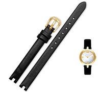 GSZCCZS Cinghia di orologio in hide è adatto per il cinturino intaccato tissot 1853 Flamenco Serie T003/209 Women Watch Chain 8 10 12mm nero