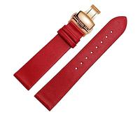 GSZCCZS Cinghia di orologio in pelle per uomini e donne -Accessori per fibbia morbidi sottili Catena di orologi a grana semplice (D, 19 mm)