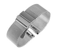 GSZCCZS cinghia orologio nere/argento/rosa dorato 18 mm/20 mm/22 mm Canda di orologi in acciaio inossidabile Fold Over Orologi di chiusura Bracciale di sostituzione Bracciale