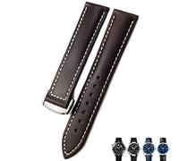 GSZCCZS Cinturino da orologio in pelle da 18 mm da 20 mm da 20 mm per omega Seamaster 300 Speedmaster Watch Bands