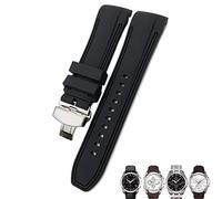 GSZCCZS Cinturino di ricambio per orologio Tissot T035 T035627 con fibbia a farfalla, 23 mm e 24 mm, in silicone nero e blu, con estremità curva, 24mm golden clasp