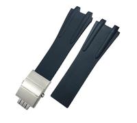 GSZCCZS Cinturino in gomma in silicone convesso 26mm Fit per la fibbia pieghevole Athens Fickle Men Sports Wateroproof Bracelets