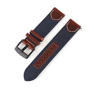 GSZCCZS Cinturino in nylon cinghie di orologi in pelle nylon 20mm 22mm 24mm a rilascio rapido cinghie di orologi cinghia sportiva /20mm /blu