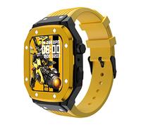 GSZCCZS Cinturino in silicone per orologio in acciaio inox, per cassa da 44 mm, 45 mm, 42 mm, serie 9, 8, 7, 6, 5, 4, SE, kit di modifica del cinturino, 45MM