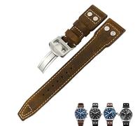 GSZCCZS Cinturino per orologio in pelle bovina italiana per cinturini IWC 20 mm 21 mm 22 mm, 20mm
