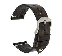 GSZCCZS Cinturino vintage in pelle bovina fatto a mano da 20 mm 21 mm 22 mm 23 mm 24 mm cinturino per orologio, 24mm