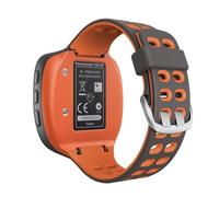 GSZCCZS Compatibile con Forerunner 310xt Watch Band, Soft Silicone Watch Strap Sostituzione per Forerunner 310xt Smartwatch, Grey-Orange