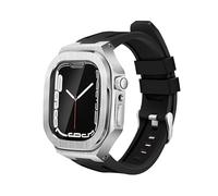 GSZCCZS Custodia di orologio in acciaio inossidabile cinghia di gomma ， per serie 9 8 7 6 5 4 SE 45mm 42mm 44 mm Modifica in metallo Modifica business Casual Style Watch Strap