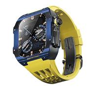 GSZCCZS Custodia in fibra di carbonio a fascia di orologio in gomma fluoro , per sostituzione del cinturino della serie 8/7/6/SE/5