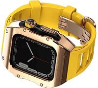 GSZCCZS Custodia in lega in lega di titanio Banda di esercizio in gomma morbida , per orologio in serie Ultra 49mm , cinghia fluoroelastomer in stile rm