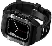 GSZCCZS Custodia in lega in lega di titanio Banda di esercizio in gomma morbida ， per orologio in serie Ultra 49mm ， cinghia fluoroelastomer in stile rm