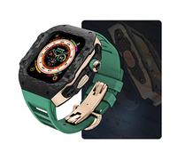 GSZCCZS Custodia per orologi in fibra di carbonio a fascia di orologio fluororubber ， kit di modifica ， per ultra 9 8 7 6 SE 5 4 49mm 45mm 44 mm Seris Upgrade Strap Mod Kit