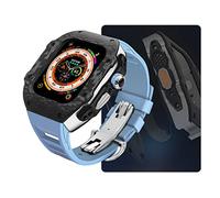 GSZCCZS Custodia per orologi in fibra di carbonio a fascia di orologio fluororubber , kit di modifica , per ultra 9 8 7 6 SE 5 4 49mm 45mm 44 mm Seris Upgrade Strap Mod Kit