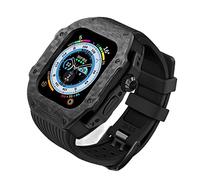 GSZCCZS Custodia per orologi in fibra di carbonio a fascia di orologio fluororubber , kit di modifica , per ultra 9 8 7 6 SE 5 4 49mm 45mm 44 mm Seris Upgrade Strap Mod Kit