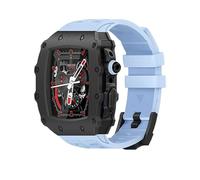 GSZCCZS Custodia per orologi in metallo con kit di modifica della cinturino per orologio in gomma in gomma temperato ， per 9 8 7 6 5 4 SE 45 mm Serie 45 mm orologio remit Sostituisci gli accessori