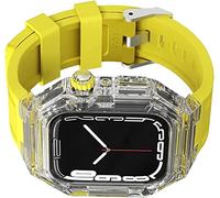 GSZCCZS Custodia per PC trasparente Mod Mod Band Band Women , per Series 8 41mm 40mm, MOD Kit 44 mm Case protettivo Protezione Fluorobber Sostituzione Accessori di ricambio