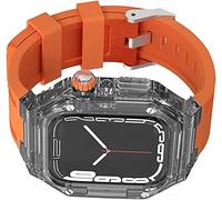 GSZCCZS Custodia per PC trasparente Mod Mod Band Band Women , per Series 8 41mm 40mm, MOD Kit 44 mm Case protettivo Protezione Fluorobber Sostituzione Accessori di ricambio