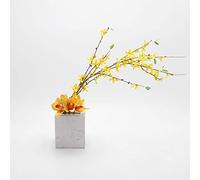 GSZCCZS Disposizione Floreale dei Fiori di Melograno nel Vaso di Marmo, Fiori Finti di Seta Gambo di plastica Verde Artificiale per Interni per la Decorazione del Matrimonio Esterno