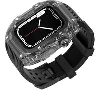 GSZCCZS Elastico della custodia della cornice trasparente ， per accessori sostitutivi da 8/7/6/5/4/SE 44mm 45 mm 49 mm ， Kit di chiusura in acciaio inossidabile della custodia per orologio.