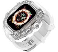 GSZCCZS Elastico della custodia della cornice trasparente ， per accessori sostitutivi da 8/7/6/5/4/SE 44mm 45 mm 49 mm ， Kit di chiusura in acciaio inossidabile della custodia per orologio.