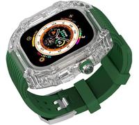 GSZCCZS Elastico della custodia della cornice trasparente ， per accessori sostitutivi da 8/7/6/5/4/SE 44mm 45 mm 49 mm ， Kit di chiusura in acciaio inossidabile della custodia per orologio.